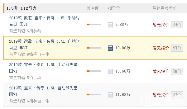 宝来传奇1.5手动时尚型多少钱 宝来传奇1.5手动时尚型售价9.88万