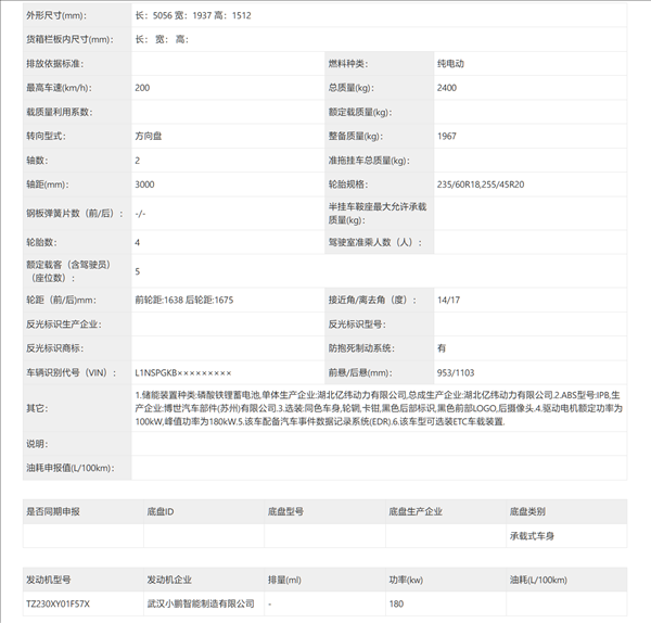 车长超5米！小鹏全新车型P7 完成申报：造型亮眼对标智界S7